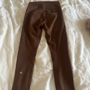 Lululemon Wunder Train Leggings High Rise 25 Size 4 Java EUC